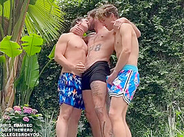 Chris Damned In Of Greg And Colton Having A 3-way With